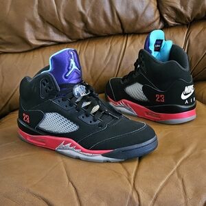 Men's Nike Air Jordan 5 Retro Top 3 Multicolor Sneakers Size 10 (EXCELLENT)
